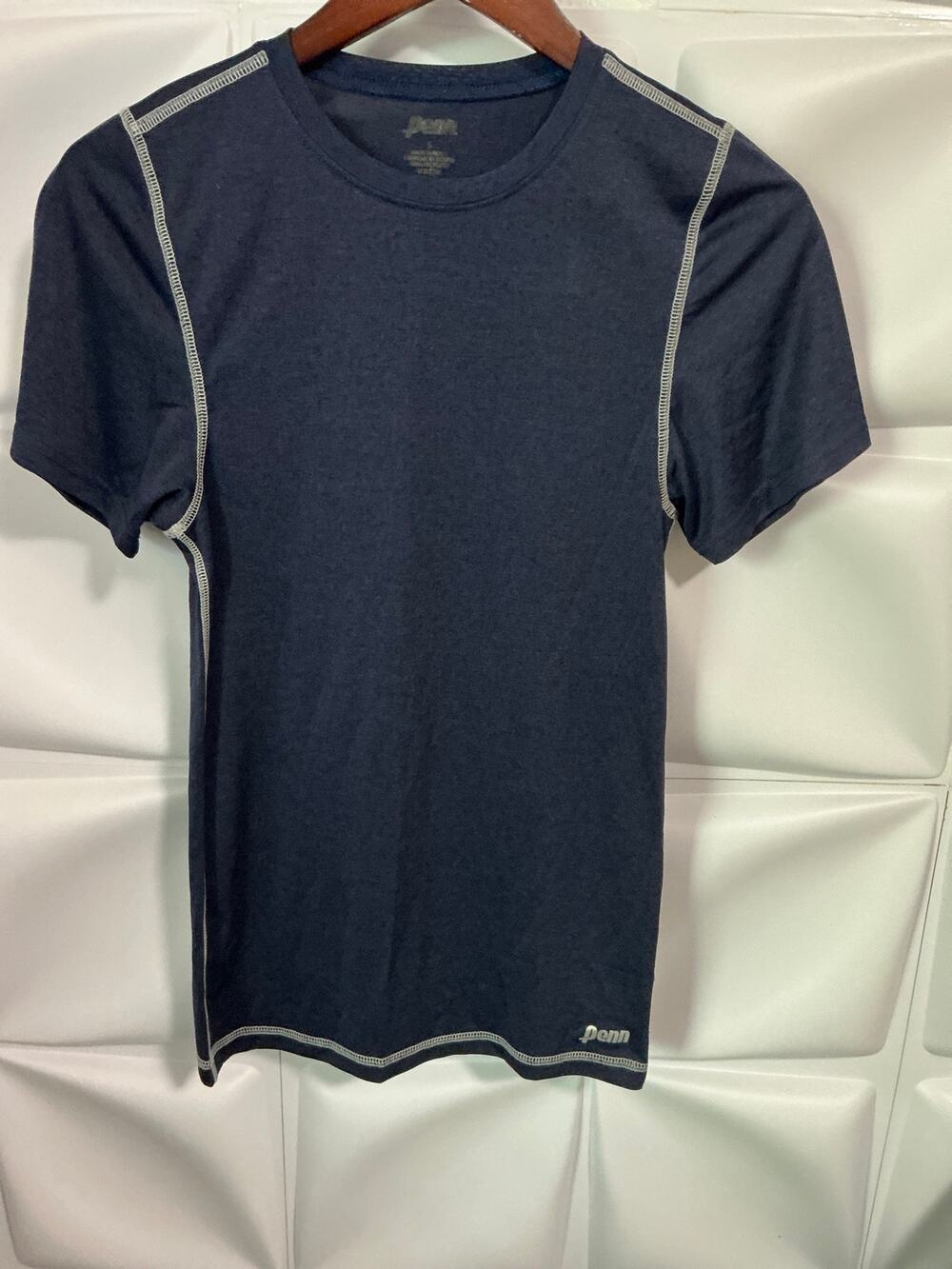 Penn Navy Blue Short Sleeve Crew Neck Activewear T-Shirt Men's Size Small